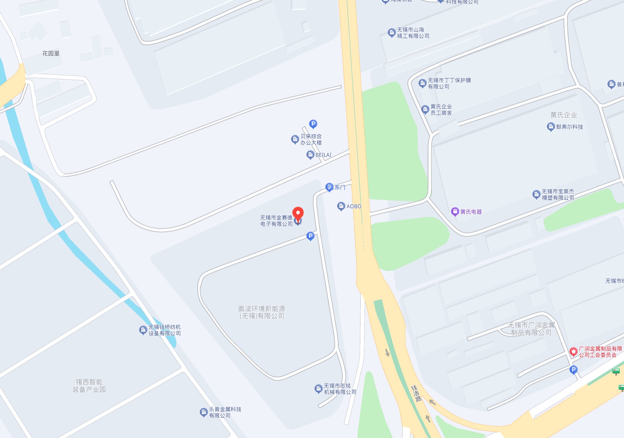 无锡市金赛德电子有限公司位置地图
